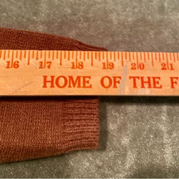 #320 BROWN Stretch Crew Neck Sweater - Picture 7 of 7